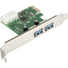 Контроллер EXEGATE EXE-319 PCI-E 2,0, 2xUSB 3,0 ext, разъем доп.питания EX283718RUS